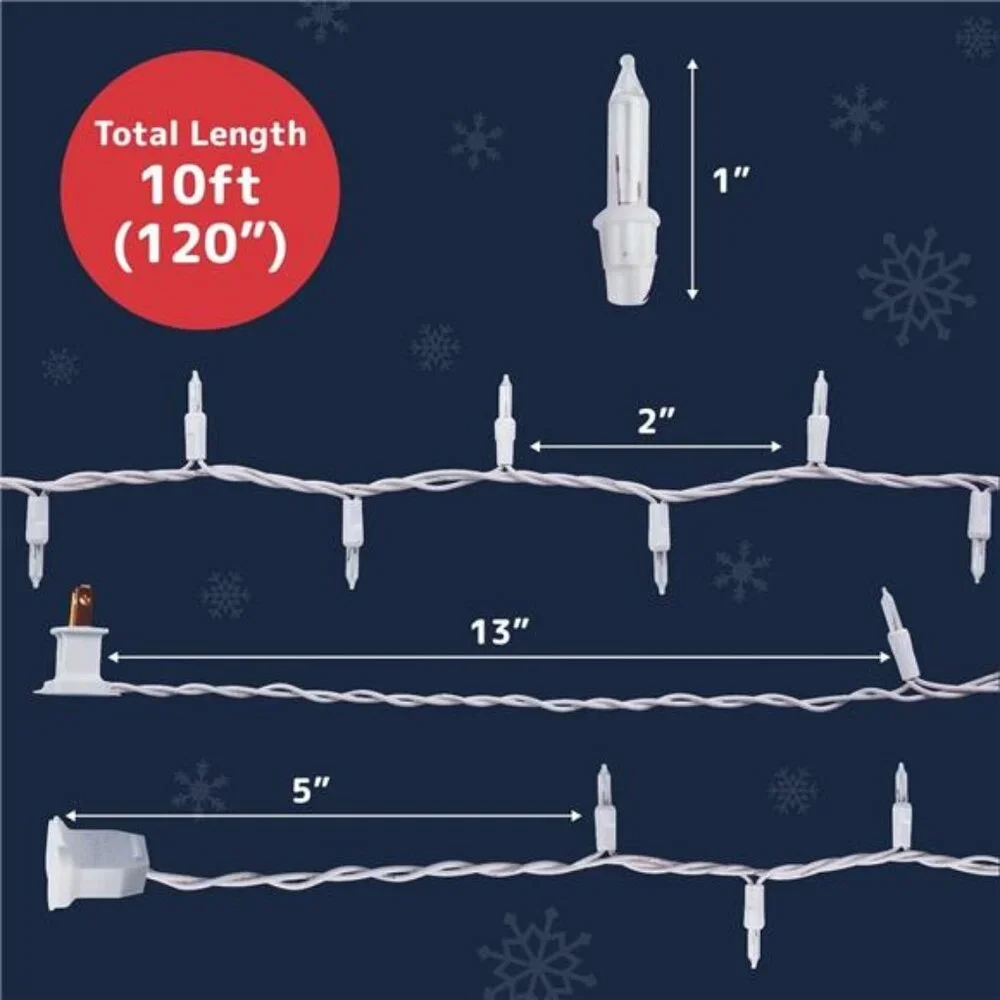 christmas string lights warm white 50 count indoor outdoor tree lights xmas